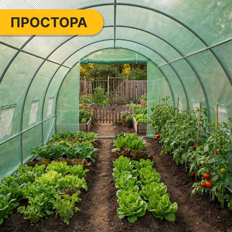 Посилена садова теплиця парник Garden 24м2 Green