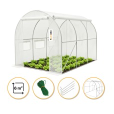 Садова теплиця парник Garden 6м2 White MultiDoor