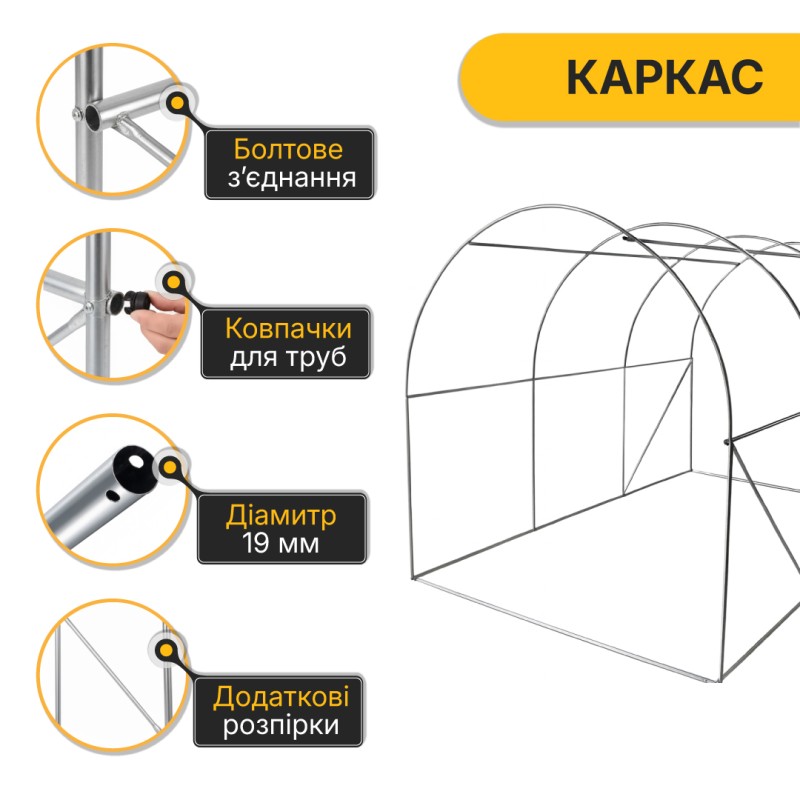Садова теплиця парник Garden 6м2 White MultiDoor