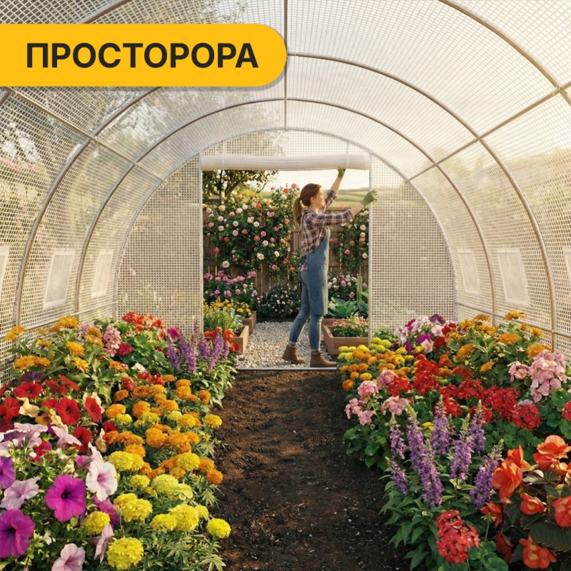 Садова теплиця парник Garden 12м2 White MultiDoor