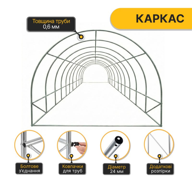 Посилена садова теплиця парник Garden 30м2 Green Mosquito Door