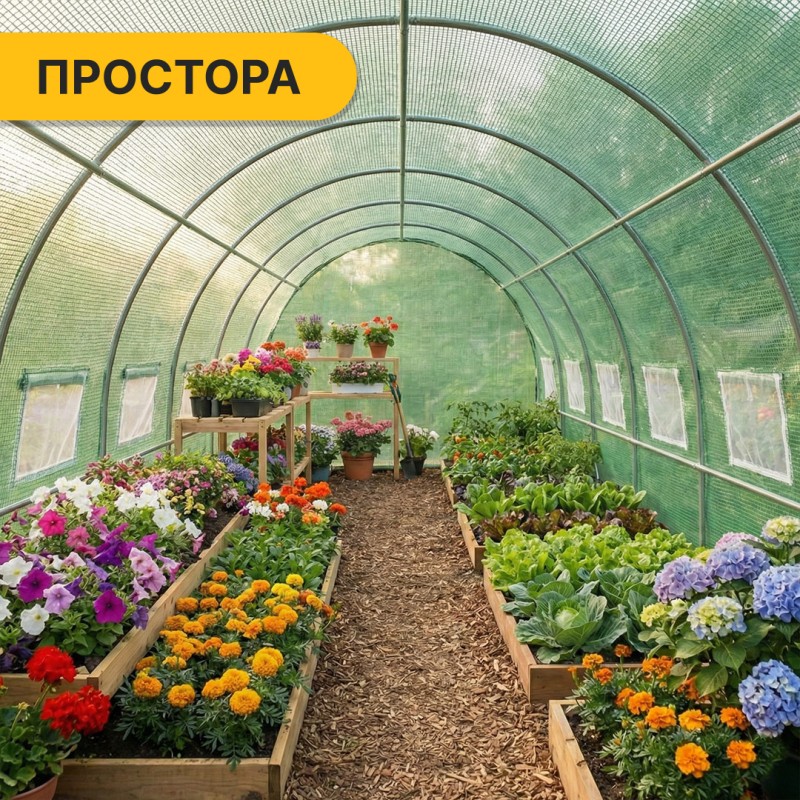 Садова теплиця парник Garden 18м2 Green Mosquito Door