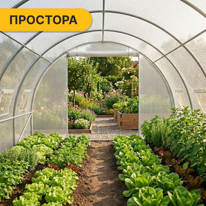 Садова теплиця парник Garden 18м2 White MultiDoor