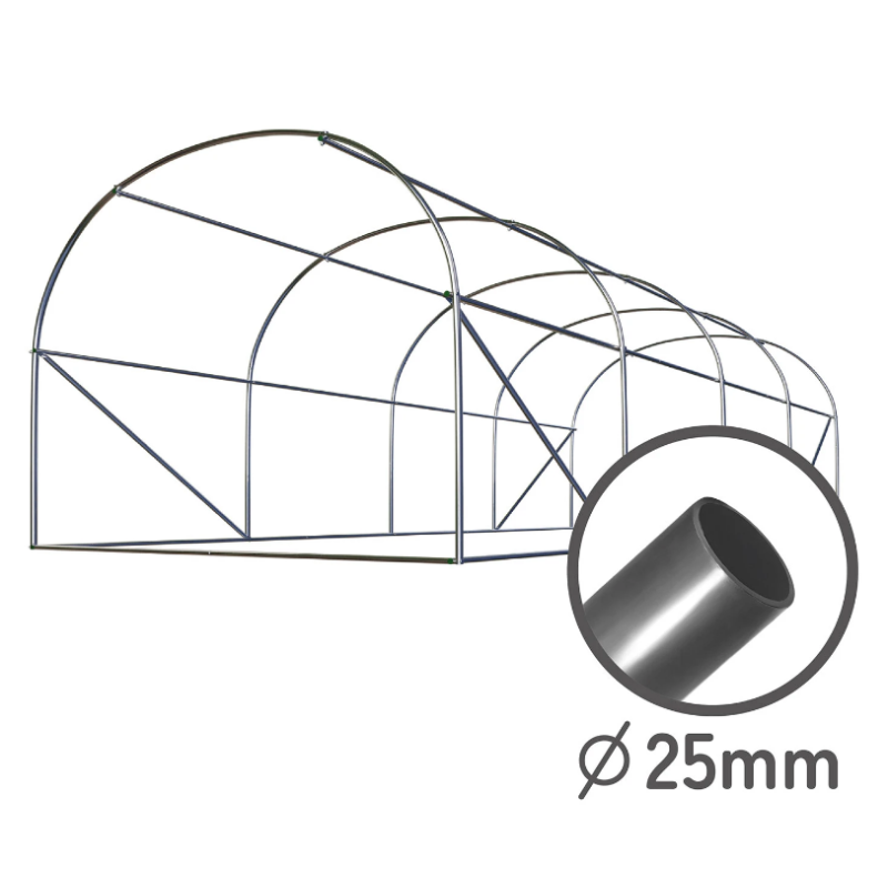 Парник Plonos 18m2 с вентиляционными окнами 600х300х200 см (зелёный) 4918-В