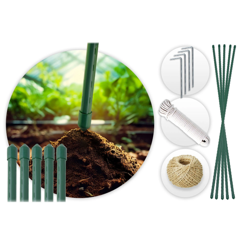 Парник Plonos 18m2 с вентиляционными окнами 600х300х200 см (зелёный) 4918-В