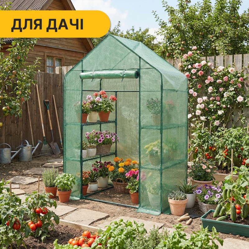 Стелаж-теплиця 143x73x195 см на 4 полиці Green