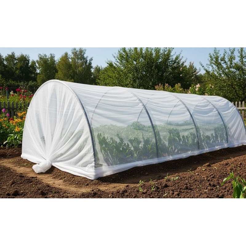 Парник мини теплица Агрос из агроволокна 60 г/м² 80×120×1200 см