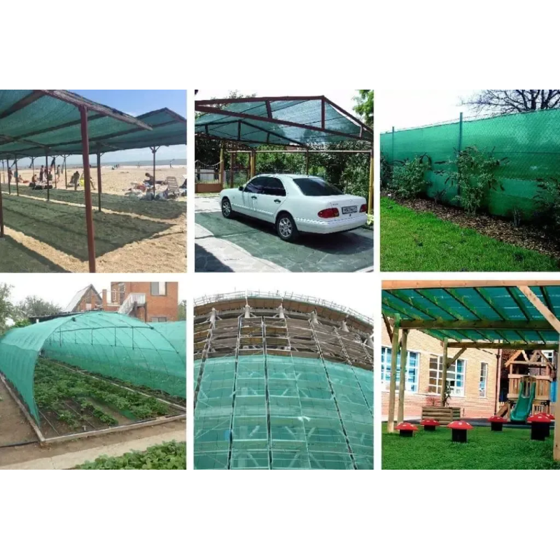 Затіняюча сітка зелена 6м 65% затінення для теплиці, парника