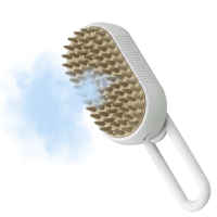 Парова Портативна Щітка Спрей Для Сухого та Вологого Вичісування Тварин Масажер Для Котів та Собак Біла