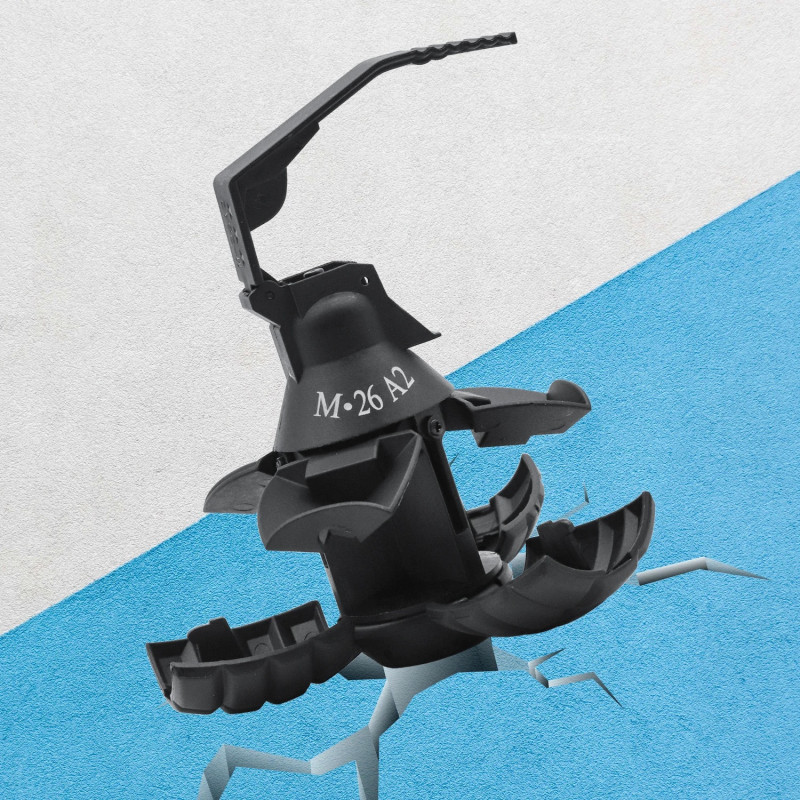 Игрушечная Детская Граната Лимонка Осколочная для Орбизов Автоматическая Многоразовая F1 Черная