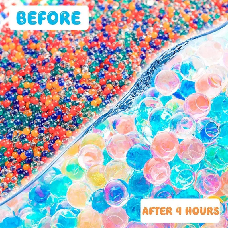 Гидрогелевые Шарики Орбизы 50000 Штук Растущие в Воде 7-8 мм в Канистре Разноцветные