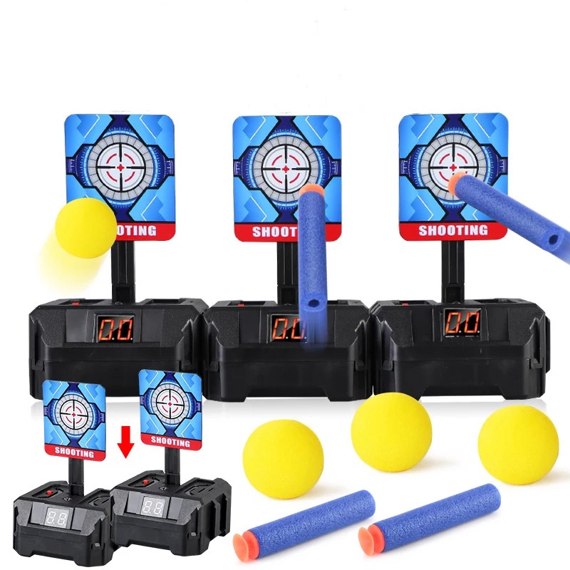Детская Автоматическая Мишень Игрушечная Электронная с Автовозвратом Мишени и Таблом со Звуковыми Эффектами