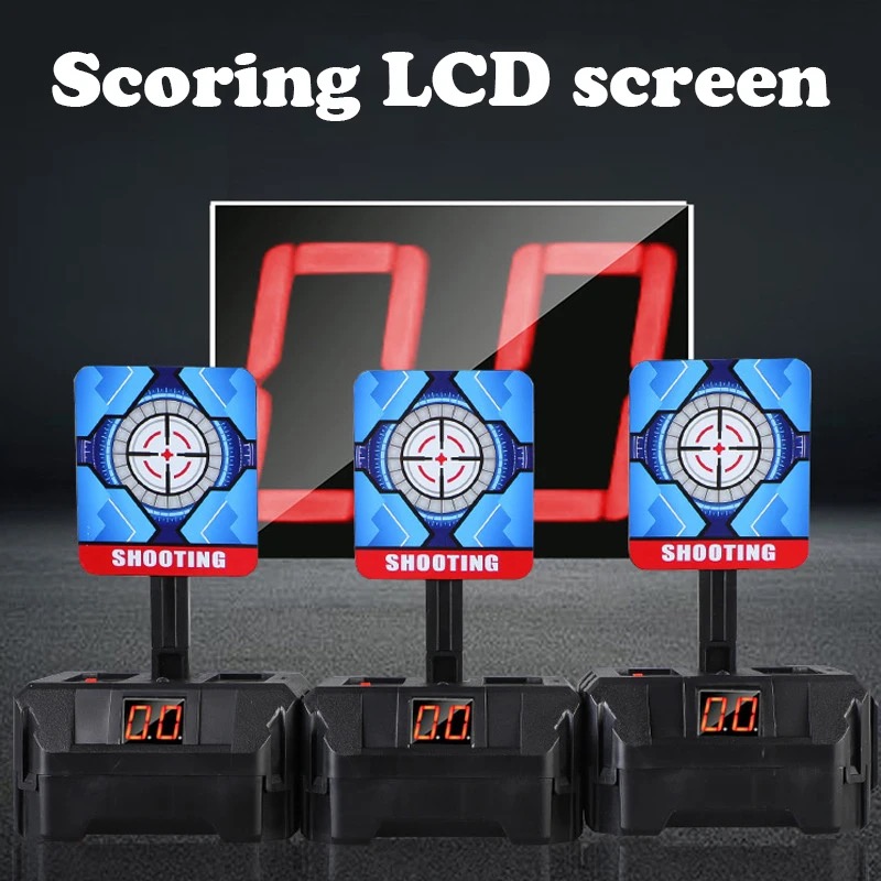 Детская Автоматическая Мишень Игрушечная Электронная с Автовозвратом Мишени и Таблом со Звуковыми Эффектами