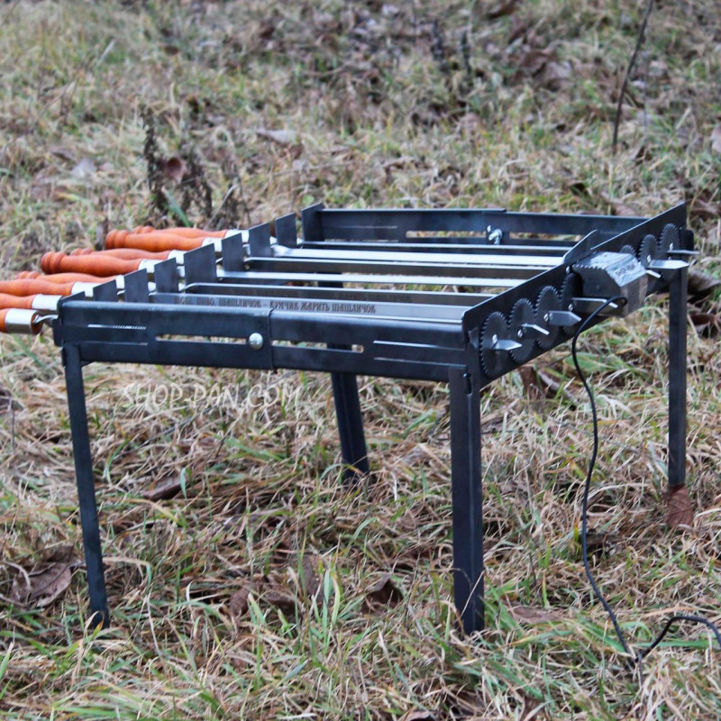 Автоматическая шашлычница SHOP-PAN на ножках на 8 шампуров