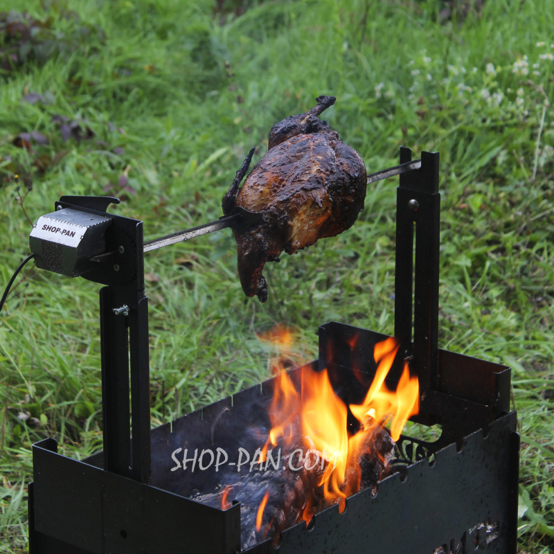 Вертел с электроприводом на мангал