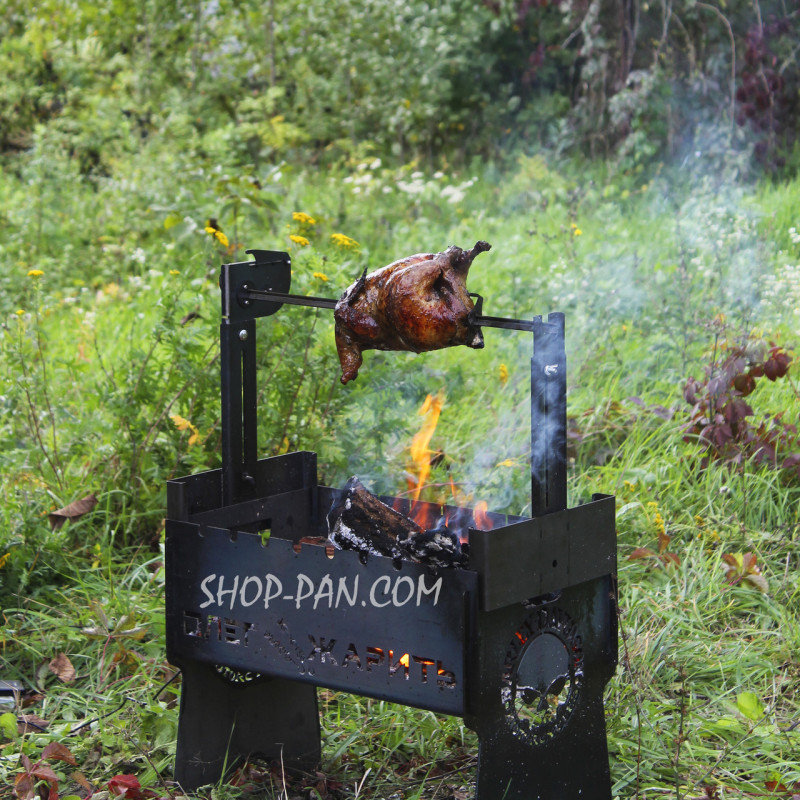 Вертел с электроприводом на мангал