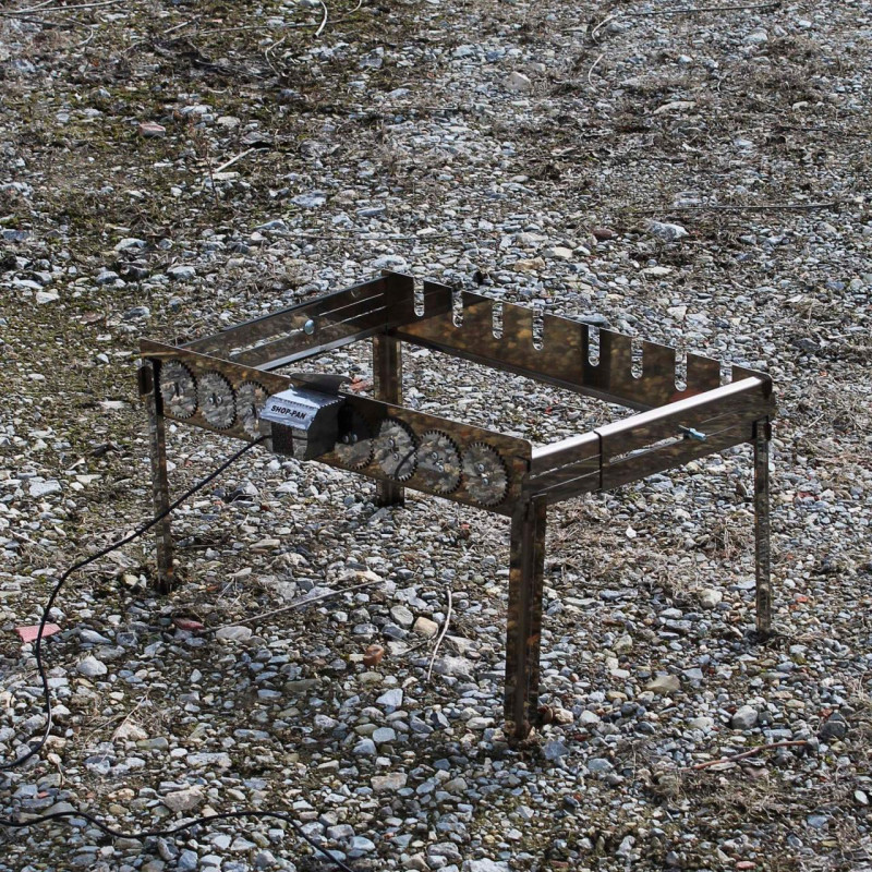 Автоматическая шашлычница из нержавейки на ножках SHOP-PAN на 8 шампуров