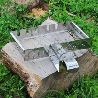 Автоматическая шашлычница Туристическая из нержавейки с выносом мотора на 6 шт