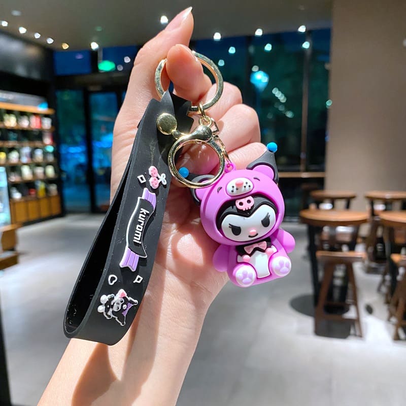 Подвеска-Брелок Kuromi Куроми на Ключи Рюкзак Сумку Телефон для Девочки Подарок Фанатам Аниме