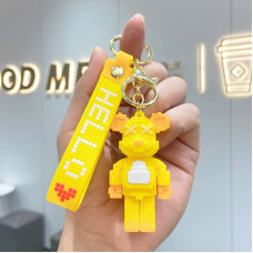 Брелок KAWS Companion Yellow Солнечный Мишка Энергия Арт-сувенир для Коллекционеров Кавс Желтый