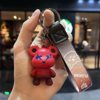 Брелок на Ключи Мишка KAWS Streetwear Сувенир для Фанатов на Сумку в Подарок Другу Фиолетовый