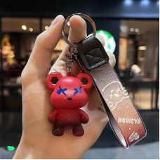 Брелок на Ключи Мишка KAWS Streetwear Сувенир для Фанатов на Сумку в Подарок Другу Фиолетовый