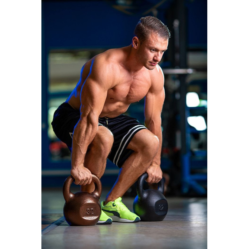 Гиря чугунная RN-SPORT 20 кг металлическая, черная