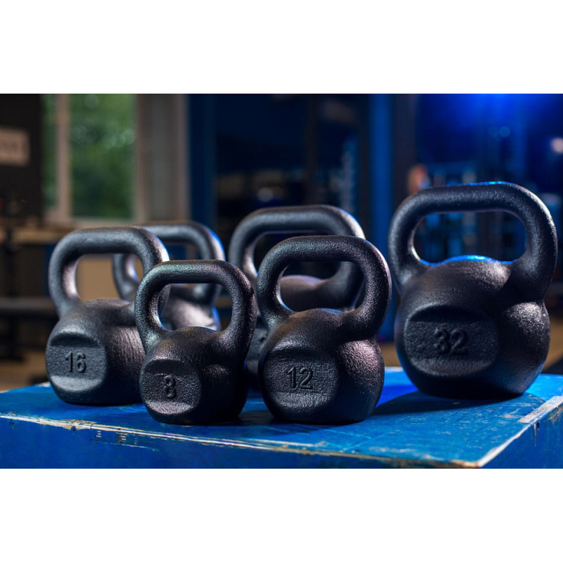 Гиря чугунная RN-SPORT 20 кг металлическая, черная