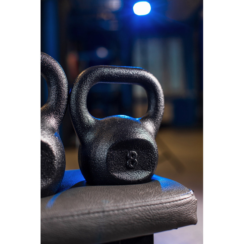 Гиря чугунная RN-SPORT 8 кг металлическая, черная