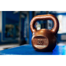 Гиря чугунная RN-SPORT 20 кг металлическая, цвет бронза