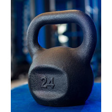 Гиря чугунная RN-SPORT 24 кг металлическая, черная