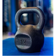 Гиря чугунная RN-SPORT 12 кг металлическая, черная