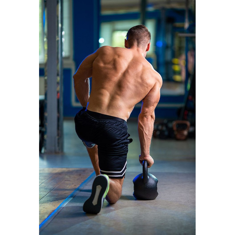 Гиря чугунная RN-SPORT 12 кг металлическая, черная