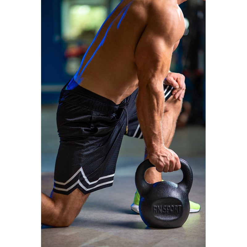 Гиря чугунная RN-SPORT 12 кг металлическая, черная