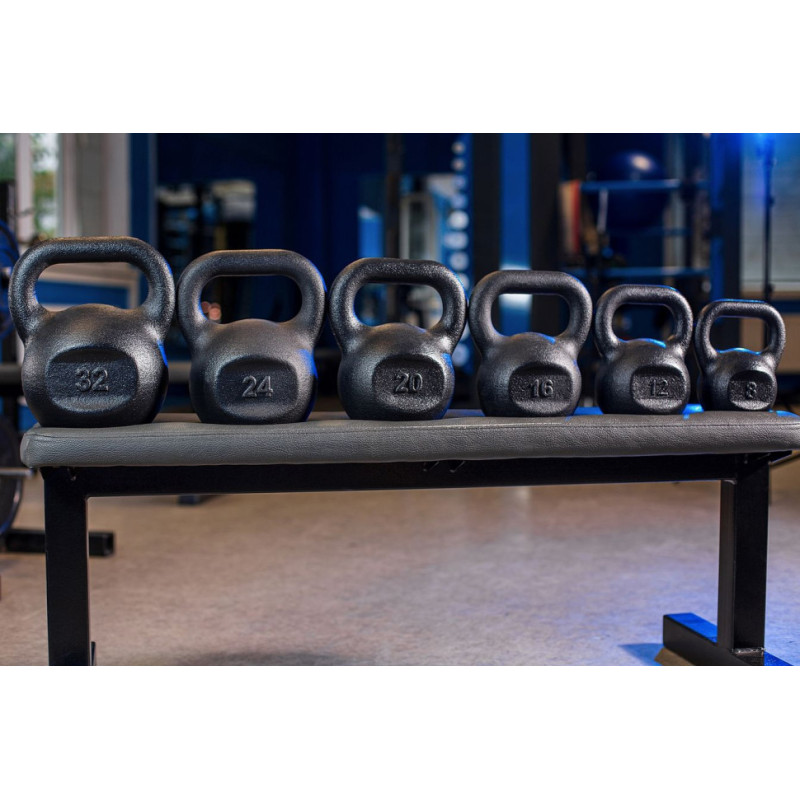 Гиря чугунная RN-SPORT 12 кг металлическая, черная