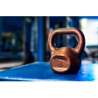 Гиря чугунная RN-SPORT 8 кг металлическая, цвет бронза