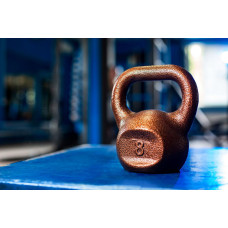 Гиря чугунная RN-SPORT 8 кг металлическая, цвет бронза