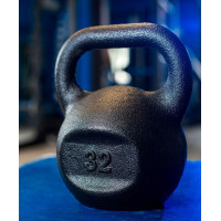 Спортивная чугунная гиря RN-SPORT на 32 кг, черная