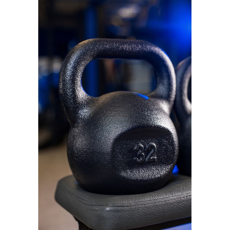 Спортивная чугунная гиря RN-SPORT на 32 кг, черная