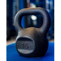 Спортивная чугунная гиря RN-SPORT на 16 кг, черная