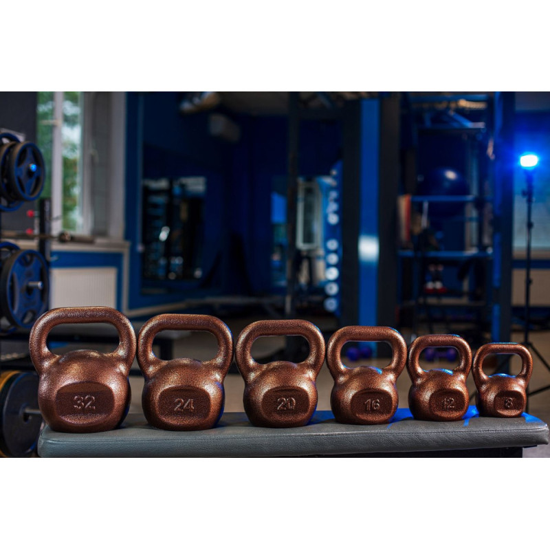 Гиря чугунная RN-SPORT 32 кг металлическая, цвет бронза