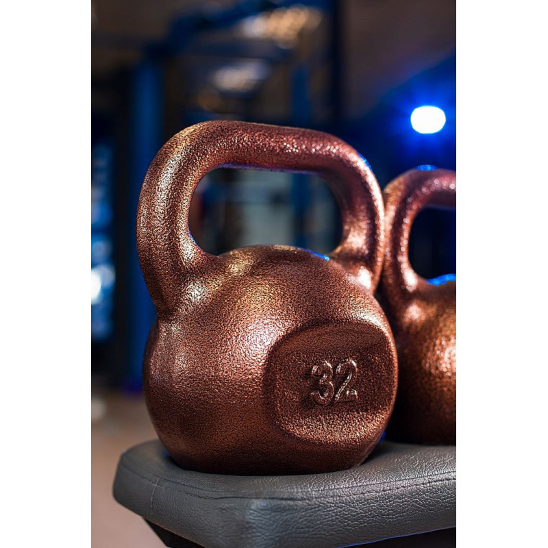 Гиря чугунная RN-SPORT 32 кг металлическая, цвет бронза