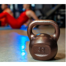 Гиря чугунная RN-SPORT 32 кг металлическая, цвет бронза