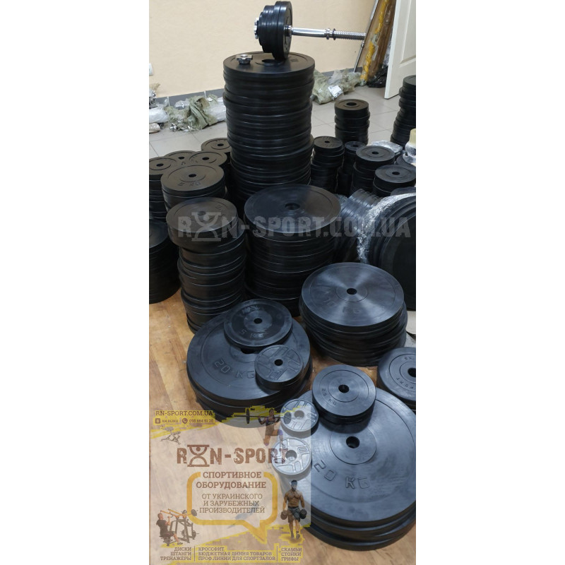 Диск RN-Sport стальной обрезиненный 10 кг - 51 мм