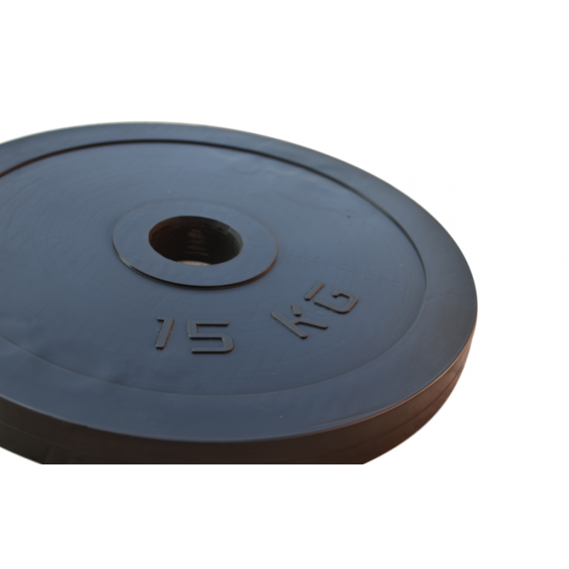 Диск RN-Sport сталевий гумовий 15 кг - 27 мм