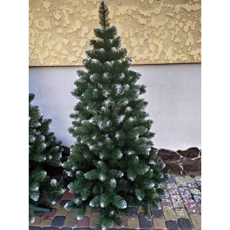 Ялинка штучна Снігова Королева з білими кінчиками новорічна 1 м