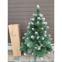 Ялинка штучна Снігова Королева з білими кінчиками новорічна 1 м