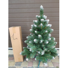 Ялинка штучна Снігова Королева з білими кінчиками новорічна 1 м