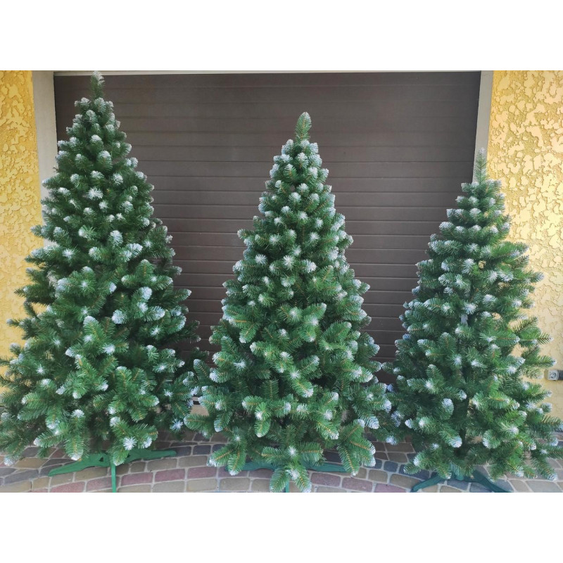 Ялинка штучна Снігова Королева з білими кінчиками новорічна 2 м