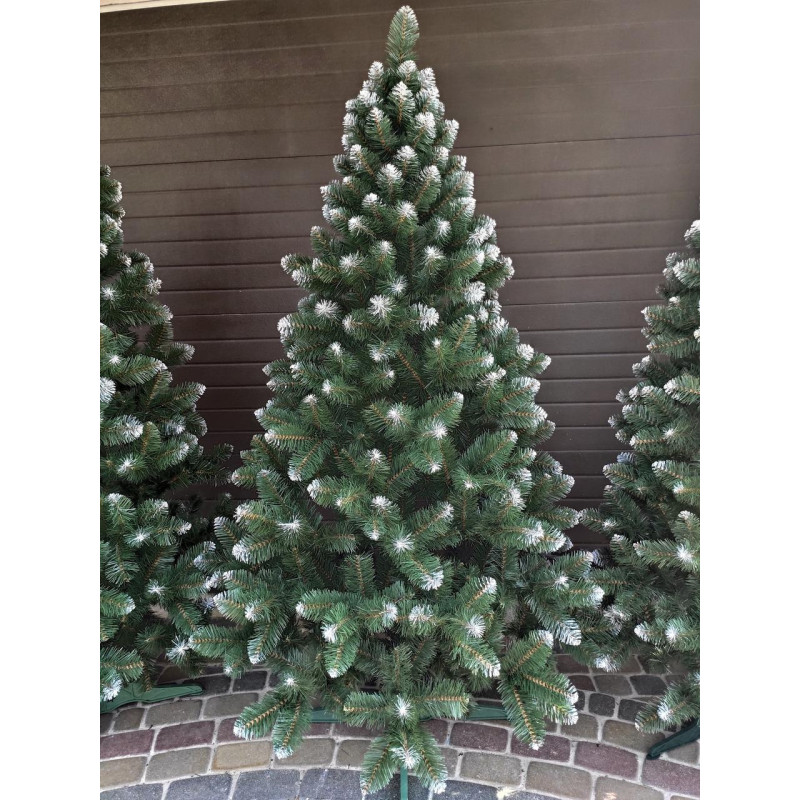 Ялинка штучна Снігова Королева з білими кінчиками новорічна 2 м